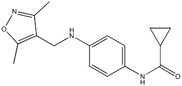 N-(4-{[(3,5-dimethyl-1,2-oxazol-4-yl)methyl]amino}phenyl)cyclopropanecarboxamide 구조식 이미지