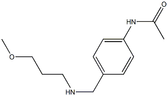 N-(4-{[(3-methoxypropyl)amino]methyl}phenyl)acetamide 구조식 이미지