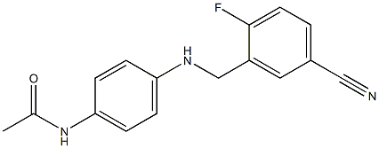 N-(4-{[(5-cyano-2-fluorophenyl)methyl]amino}phenyl)acetamide 구조식 이미지