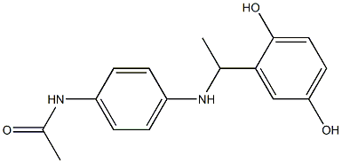 N-(4-{[1-(2,5-dihydroxyphenyl)ethyl]amino}phenyl)acetamide 구조식 이미지