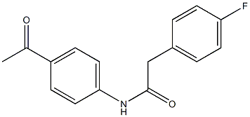 N-(4-acetylphenyl)-2-(4-fluorophenyl)acetamide 구조식 이미지