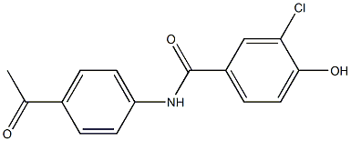 N-(4-acetylphenyl)-3-chloro-4-hydroxybenzamide 구조식 이미지