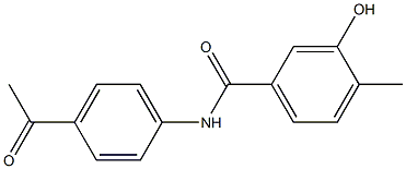 N-(4-acetylphenyl)-3-hydroxy-4-methylbenzamide Structure