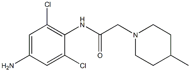N-(4-amino-2,6-dichlorophenyl)-2-(4-methylpiperidin-1-yl)acetamide 구조식 이미지