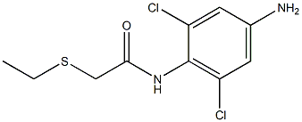 N-(4-amino-2,6-dichlorophenyl)-2-(ethylsulfanyl)acetamide 구조식 이미지