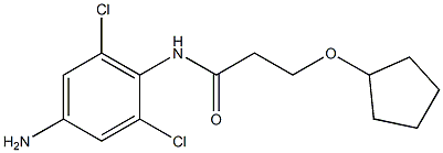 N-(4-amino-2,6-dichlorophenyl)-3-(cyclopentyloxy)propanamide 구조식 이미지