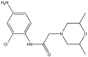 N-(4-amino-2-chlorophenyl)-2-(2,6-dimethylmorpholin-4-yl)acetamide 구조식 이미지