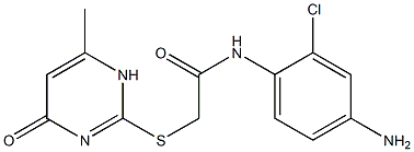N-(4-amino-2-chlorophenyl)-2-[(6-methyl-4-oxo-1,4-dihydropyrimidin-2-yl)sulfanyl]acetamide 구조식 이미지
