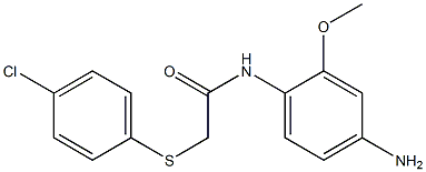 N-(4-amino-2-methoxyphenyl)-2-[(4-chlorophenyl)sulfanyl]acetamide 구조식 이미지