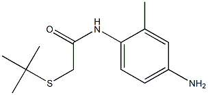 N-(4-amino-2-methylphenyl)-2-(tert-butylsulfanyl)acetamide 구조식 이미지