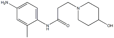 N-(4-amino-2-methylphenyl)-3-(4-hydroxypiperidin-1-yl)propanamide 구조식 이미지