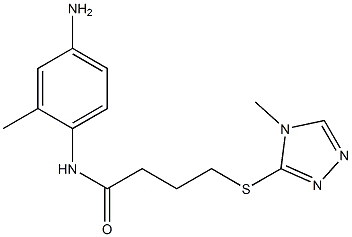 N-(4-amino-2-methylphenyl)-4-[(4-methyl-4H-1,2,4-triazol-3-yl)sulfanyl]butanamide 구조식 이미지