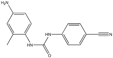 N-(4-amino-2-methylphenyl)-N'-(4-cyanophenyl)urea 구조식 이미지