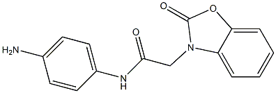 N-(4-aminophenyl)-2-(2-oxo-2,3-dihydro-1,3-benzoxazol-3-yl)acetamide 구조식 이미지