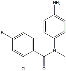 N-(4-aminophenyl)-2-chloro-4-fluoro-N-methylbenzamide 구조식 이미지