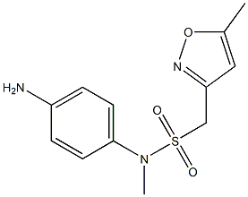 N-(4-aminophenyl)-N-methyl-1-(5-methyl-1,2-oxazol-3-yl)methanesulfonamide 구조식 이미지