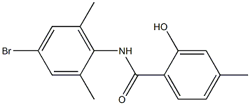 N-(4-bromo-2,6-dimethylphenyl)-2-hydroxy-4-methylbenzamide 구조식 이미지