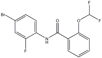 N-(4-bromo-2-fluorophenyl)-2-(difluoromethoxy)benzamide 구조식 이미지