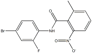 N-(4-bromo-2-fluorophenyl)-2-methyl-6-nitrobenzamide Structure