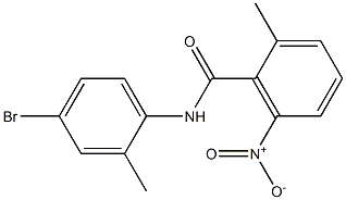 N-(4-bromo-2-methylphenyl)-2-methyl-6-nitrobenzamide 구조식 이미지