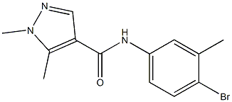 N-(4-bromo-3-methylphenyl)-1,5-dimethyl-1H-pyrazole-4-carboxamide 구조식 이미지