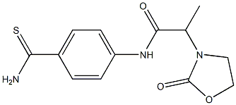 N-(4-carbamothioylphenyl)-2-(2-oxo-1,3-oxazolidin-3-yl)propanamide 구조식 이미지