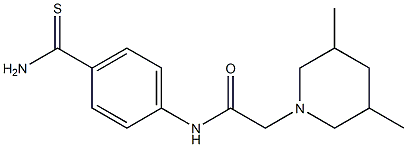 N-(4-carbamothioylphenyl)-2-(3,5-dimethylpiperidin-1-yl)acetamide 구조식 이미지