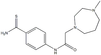 N-(4-carbamothioylphenyl)-2-(4-methyl-1,4-diazepan-1-yl)acetamide 구조식 이미지