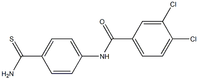 N-(4-carbamothioylphenyl)-3,4-dichlorobenzamide 구조식 이미지