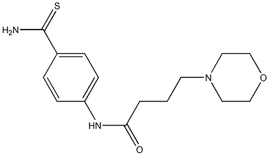 N-(4-carbamothioylphenyl)-4-(morpholin-4-yl)butanamide 구조식 이미지
