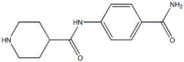 N-(4-carbamoylphenyl)piperidine-4-carboxamide 구조식 이미지