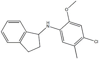 N-(4-chloro-2-methoxy-5-methylphenyl)-2,3-dihydro-1H-inden-1-amine 구조식 이미지