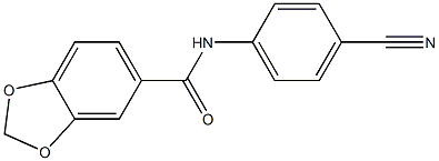 N-(4-cyanophenyl)-1,3-benzodioxole-5-carboxamide Structure