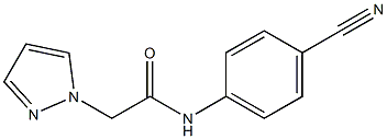 N-(4-cyanophenyl)-2-(1H-pyrazol-1-yl)acetamide 구조식 이미지