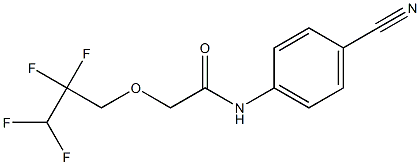 N-(4-cyanophenyl)-2-(2,2,3,3-tetrafluoropropoxy)acetamide 구조식 이미지