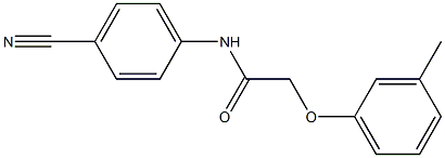 N-(4-cyanophenyl)-2-(3-methylphenoxy)acetamide 구조식 이미지