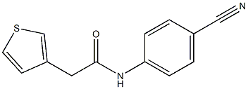 N-(4-cyanophenyl)-2-(thiophen-3-yl)acetamide 구조식 이미지