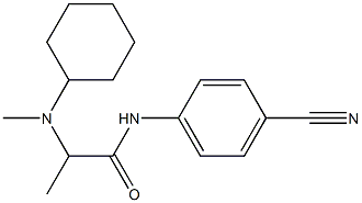 N-(4-cyanophenyl)-2-[cyclohexyl(methyl)amino]propanamide Structure