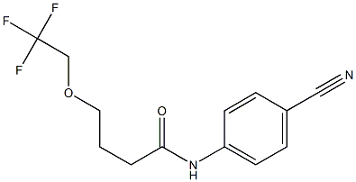 N-(4-cyanophenyl)-4-(2,2,2-trifluoroethoxy)butanamide 구조식 이미지