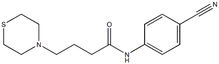 N-(4-cyanophenyl)-4-(thiomorpholin-4-yl)butanamide 구조식 이미지