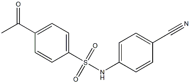 N-(4-cyanophenyl)-4-acetylbenzene-1-sulfonamide Structure