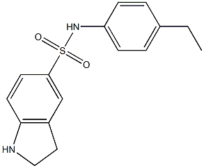 N-(4-ethylphenyl)-2,3-dihydro-1H-indole-5-sulfonamide 구조식 이미지