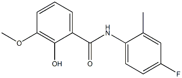 N-(4-fluoro-2-methylphenyl)-2-hydroxy-3-methoxybenzamide 구조식 이미지