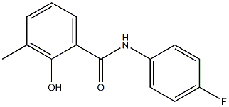 N-(4-fluorophenyl)-2-hydroxy-3-methylbenzamide 구조식 이미지