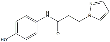 N-(4-hydroxyphenyl)-3-(1H-pyrazol-1-yl)propanamide 구조식 이미지