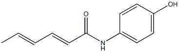 N-(4-hydroxyphenyl)hexa-2,4-dienamide Structure