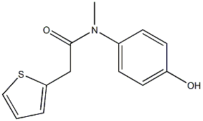 N-(4-hydroxyphenyl)-N-methyl-2-(thiophen-2-yl)acetamide 구조식 이미지