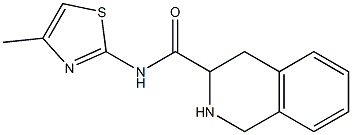 N-(4-methyl-1,3-thiazol-2-yl)-1,2,3,4-tetrahydroisoquinoline-3-carboxamide 구조식 이미지