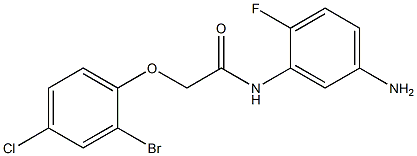 N-(5-amino-2-fluorophenyl)-2-(2-bromo-4-chlorophenoxy)acetamide Structure