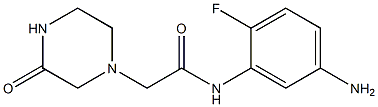 N-(5-amino-2-fluorophenyl)-2-(3-oxopiperazin-1-yl)acetamide 구조식 이미지